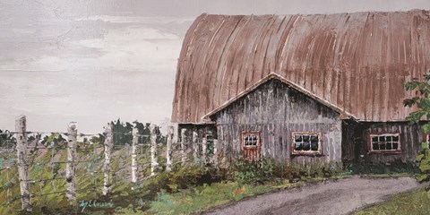 Framed Barn Perspective Print