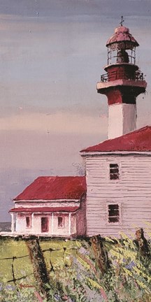 Framed Lighthouse Point panel Print