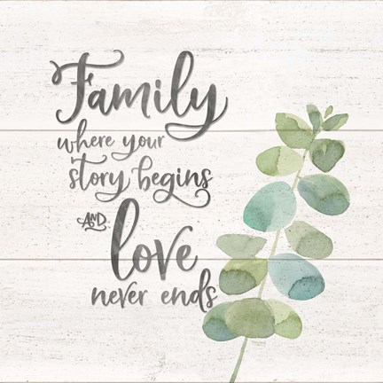 Framed Natural Inspiration blue II-Family Print