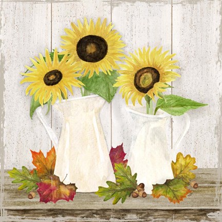 Framed Fall Sunflowers IV Print