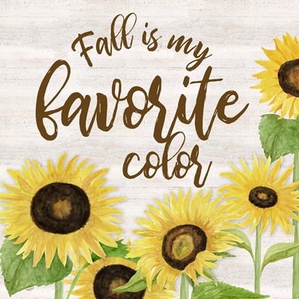 Framed Fall Sunflower Sentiment II-Favorite Print