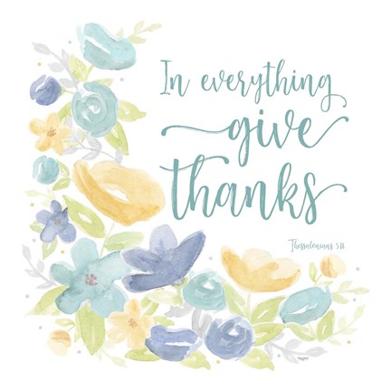 Framed Kellys Garden V-Give Thanks Print