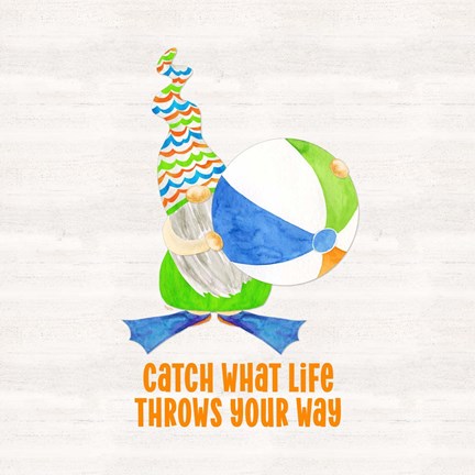 Framed Gnomes of Summer sentiment II-Catch Print