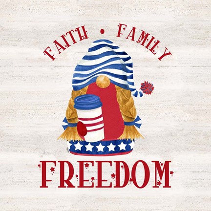 Framed Patriotic Gnomes II-Freedom Print