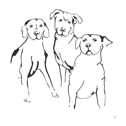 Framed Lovable Mutts II Print