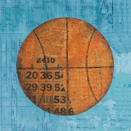 Framed Play Ball IV Blue Print