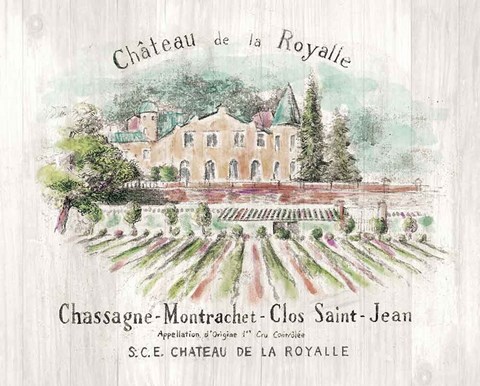 Framed Chateau Royalle on Wood Color Print