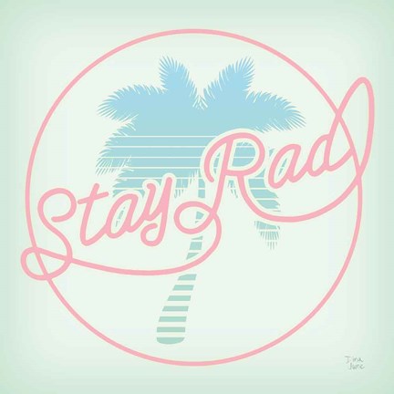 Framed Stay Rad Palm I Print