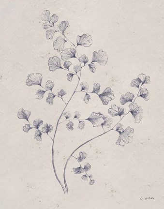 Framed Soft Summer Sketches IV Navy Print