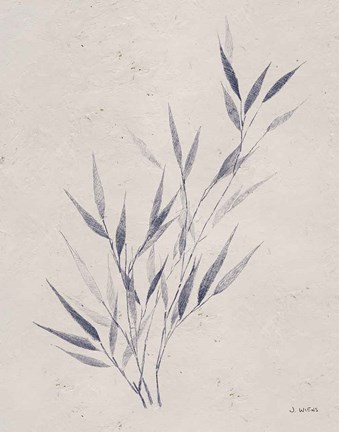 Framed Soft Summer Sketches III Navy Print