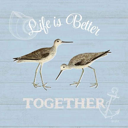 Framed Bayside IV Blue Print