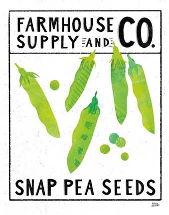 Framed Kitchen Garden Seed Packet II Print