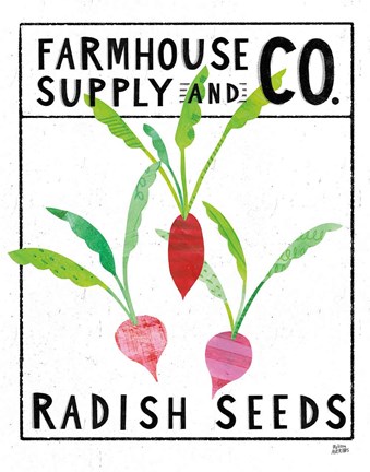 Framed Kitchen Garden Seed Packet I Print