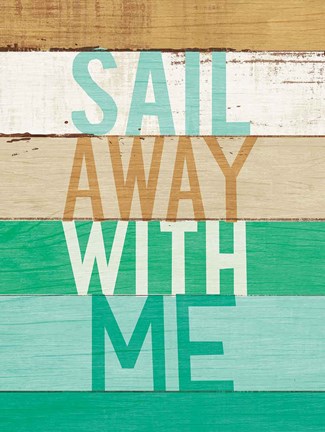 Framed Beachscape Inspiration VII Green Print