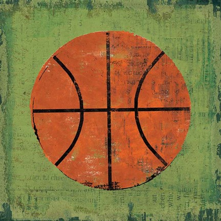 Framed Ball II Green Print