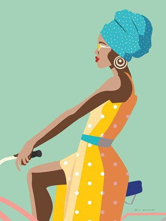 Framed Summer Girl II Print