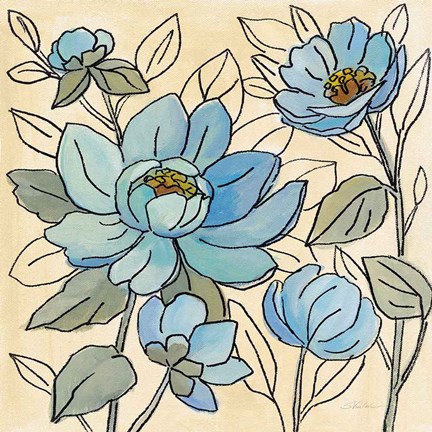 Framed Spring Lace Floral IV Print