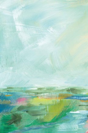 Framed Colorful Horizon Vertical Crop I Print