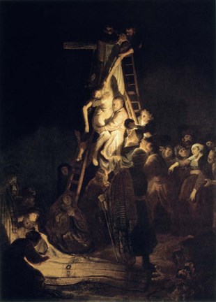 Framed Descent From the Cross, 1634 Print