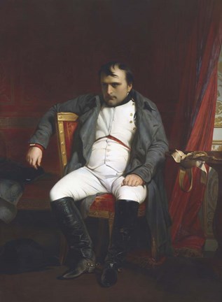Framed Napoleon at Fontainebleau, (1845) Print