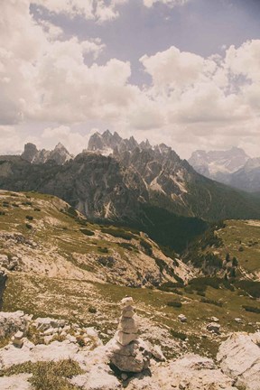 Framed Grassy Mountain Slopes Print