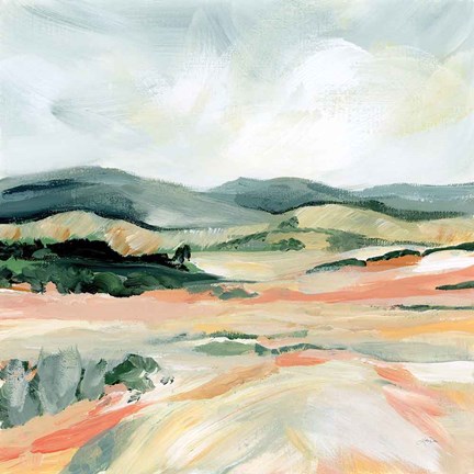 Framed Vermillion Landscape I Print