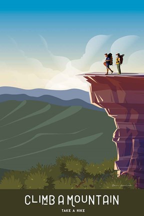 Framed Climb a Mountain Print