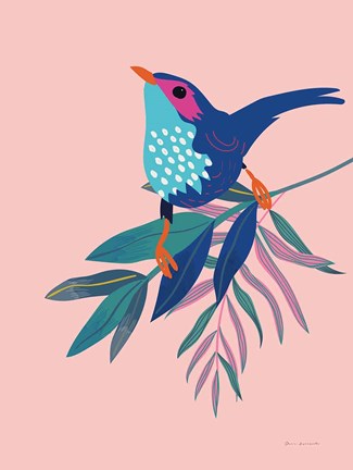 Framed Exotic Birds IV Print