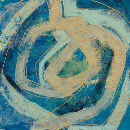 Framed Mid Modern Tile I Print