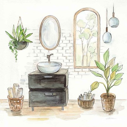 Framed Black Sink Print