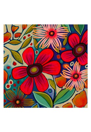 Framed Floral Gala II Print