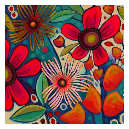 Framed Floral Gala III Print