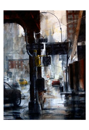 Framed Lincoln Tunnel &amp; 10th Avenue, rain Print