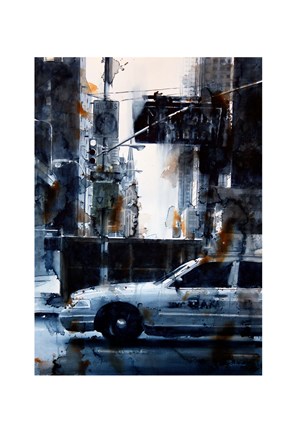 Framed Lincoln Tunnel &amp; 9th Avenue, rain Print