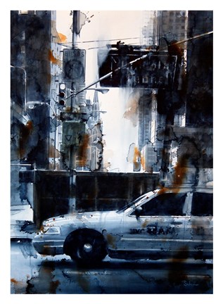 Framed Lincoln Tunnel &amp; 9th Avenue, rain Print