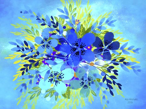 Framed Flowers P29 Print