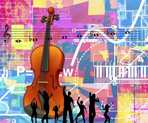 Framed Dance With The Music Print