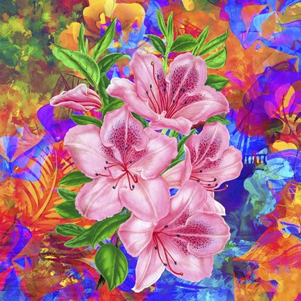 Framed Sea Of Colors 6 Print