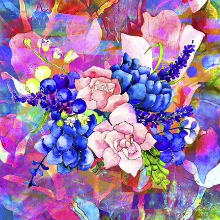 Framed Sea Of Colors 7 Print