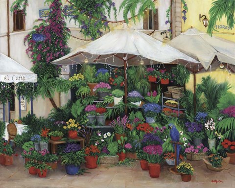 Framed Floral Caffe Print