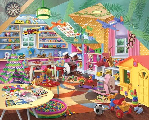 Framed Lets Play Print