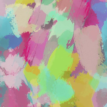 Framed Big Brush Strokes I Print