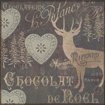 Framed Chritsmas Choclat - Chocolat de Noel Print