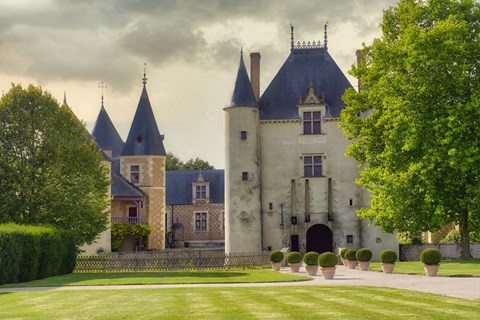 Framed Castle and Lawn Print