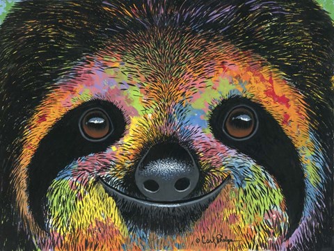 Framed Slothy Eyes Print