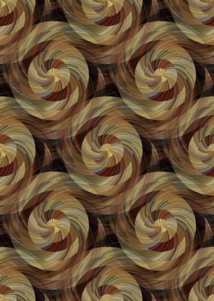 Framed Cinnamon Rolls Seamless Pattern Print
