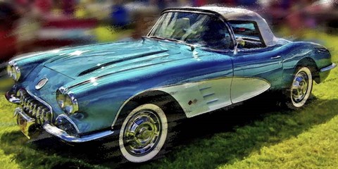 Framed 58 Corvette 1 Print