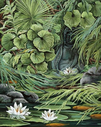 Framed Little Koi Pond Print