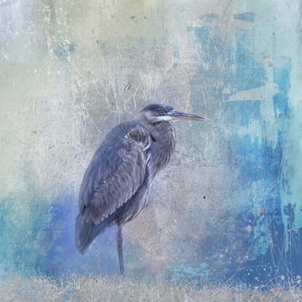 Framed Heron Harmony Print
