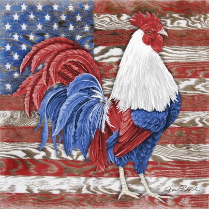 Framed American Rooster B Print